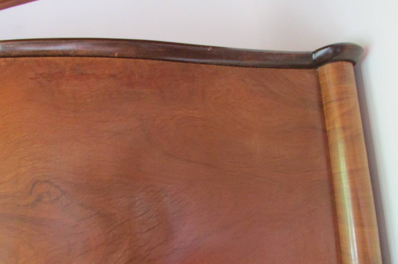 Small vintage Scandinavian walnut veneer cabinet, 1940s