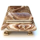 Alabaster and gilded metal box, 70s