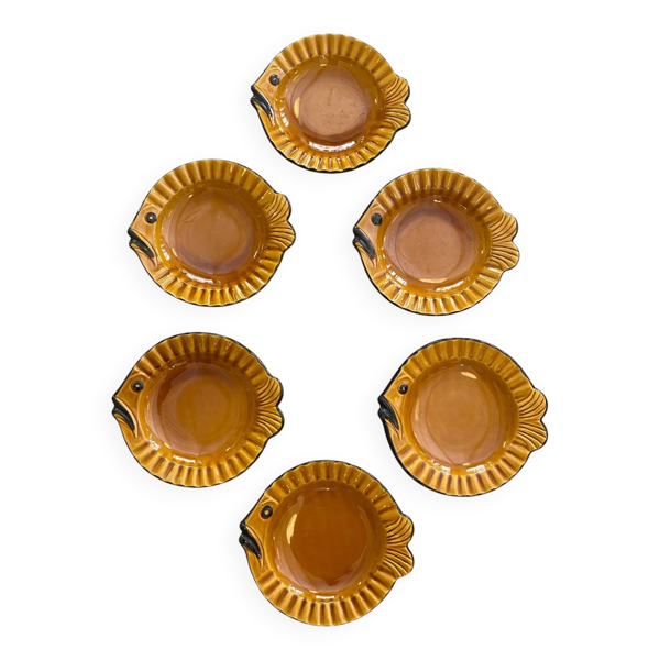Assiettes creuses poisson Vallauris