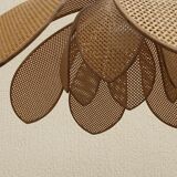 Lotus flower suspension in vintage cannage