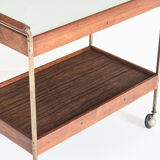 Vintage dessert in teak, brass and glass, 1960