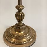 Bronze desk art deco lamp with tulip signed "schneider"