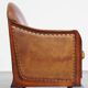 Unique, stately, comfortable sheepskin Art Deco design armchair