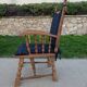 Paire de fauteuils en chêne et paille vintage