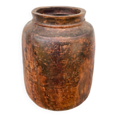 Jarre wabi sabi en bois ancienne Népal