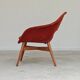 Fauteuil Shell restauré velours par Miroslav Navratil pour Vertex