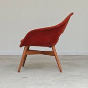 Fauteuil Shell restauré velours par Miroslav Navratil pour Vertex