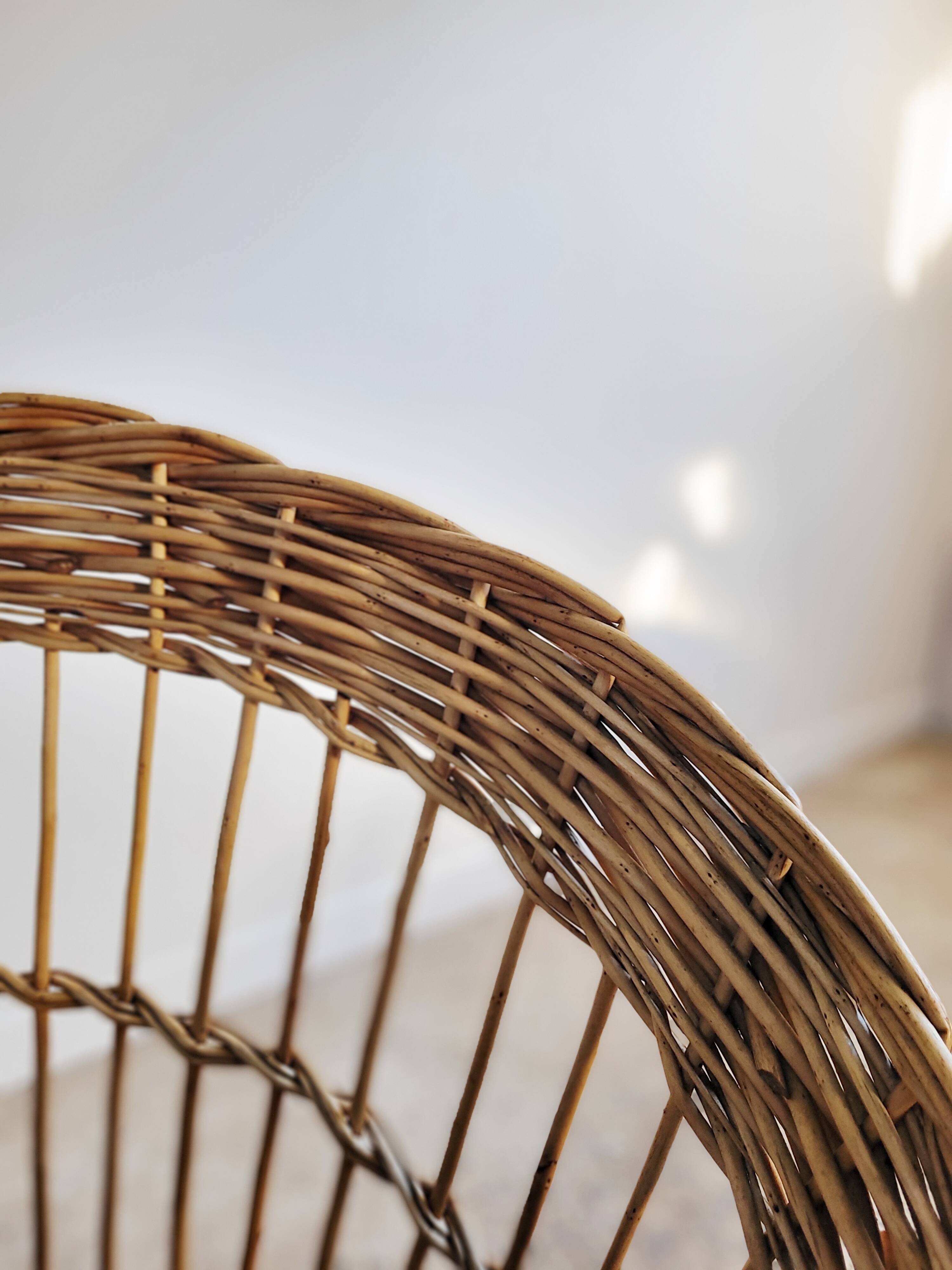 Wicker basket chair