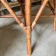 4 bent bamboo and rattan chairs