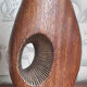 Scandinavian design teak vase 70s
