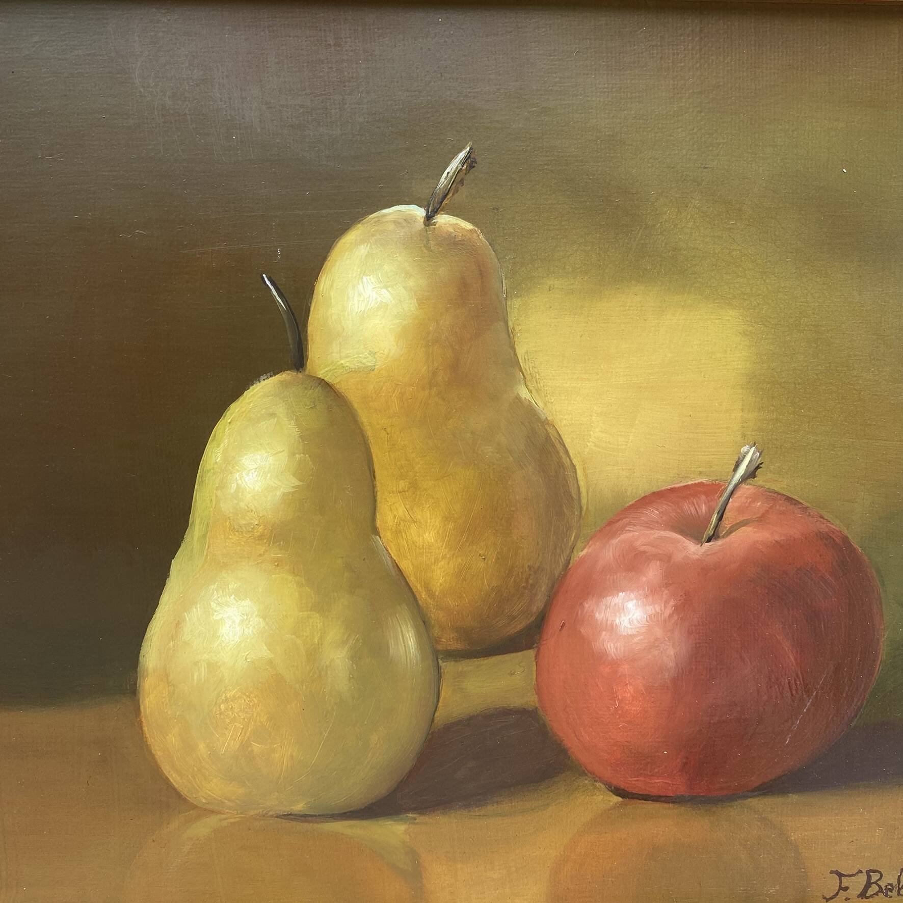 Nature morte fruits encadrée