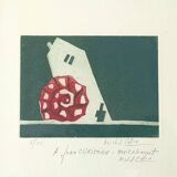 Painting by Michel COLIN (1934) Lithograph No. 6/15 Abstract composition 1970