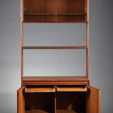 Modular bookcase coffered teak, Danish labour