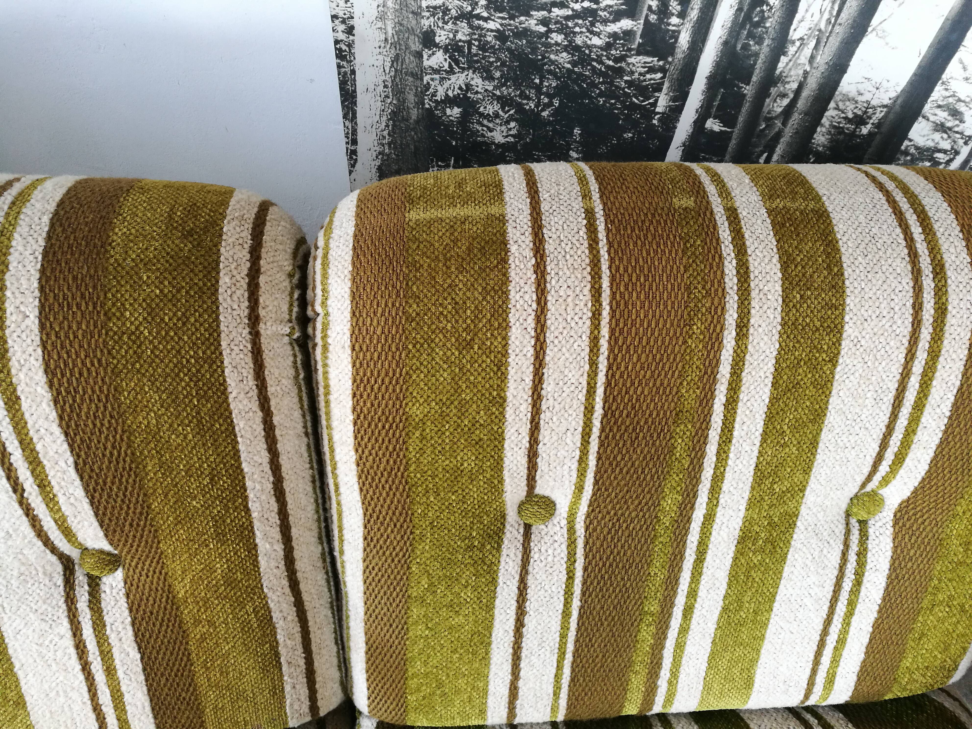 3-seater vintage velvet sofa 1970/1980