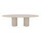 Table à manger texturée “Ellipsis” en plâtre fait main – forme ovale 260