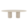 Table à manger texturée “Ellipsis” en plâtre fait main – forme ovale 260