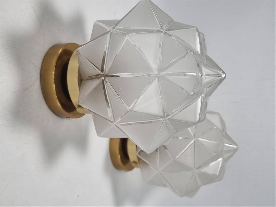 Pair of star wall lights