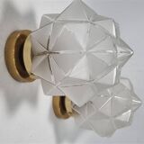 Pair of star wall lights