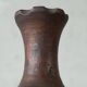Sculpted wooden vase in Wabi-Sabi style from the 1960s.