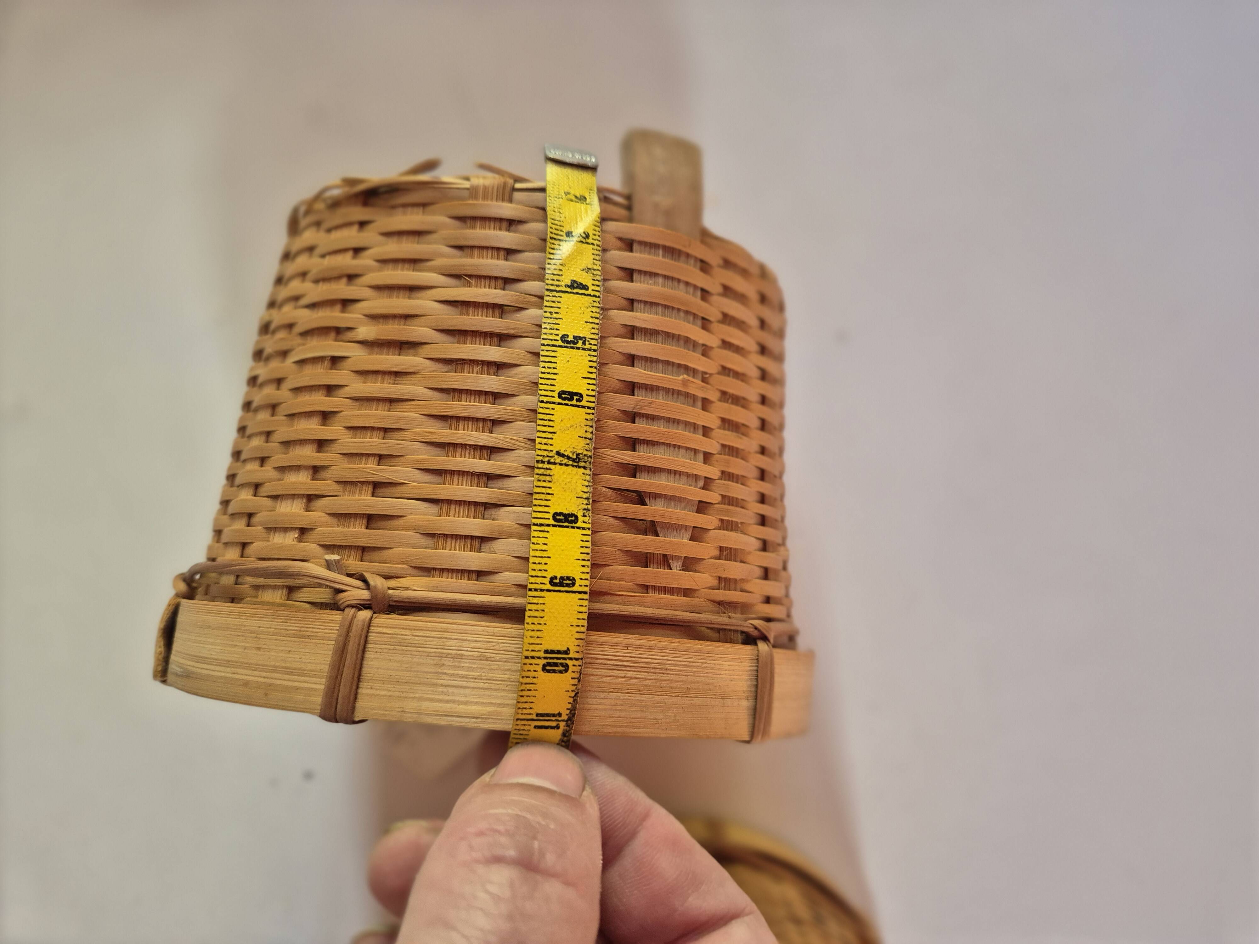 set of 2 flower pot covers made of new vintage bamboo rattan