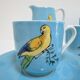 Limoges porcelain parakeet decor coffee service