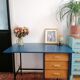 Bureau vintage en bois et métal