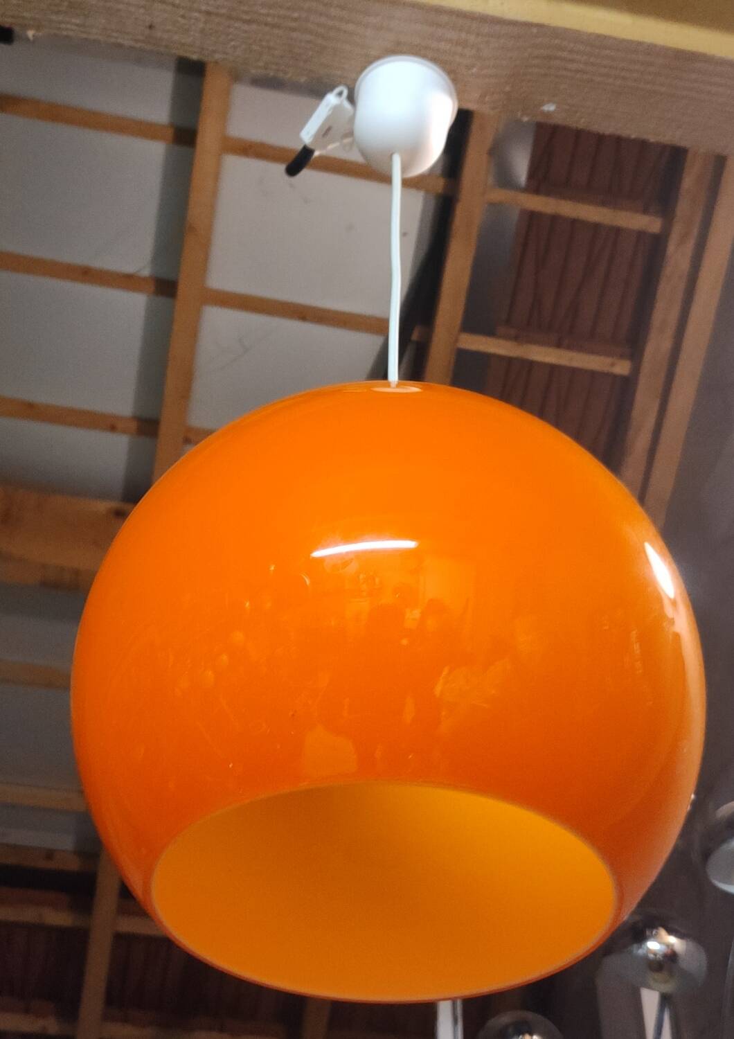 Vintage orange pendant light 1970
