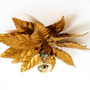 Rare large gold-plated Hans Kögl Florentine-style ceiling or wall lamp from