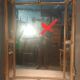 Large gold mirror with closed edges