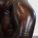 Dark Brown Cowhide  Leather Chesterfield Wingback Chair