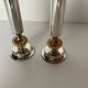 Pair of metal candlesticks