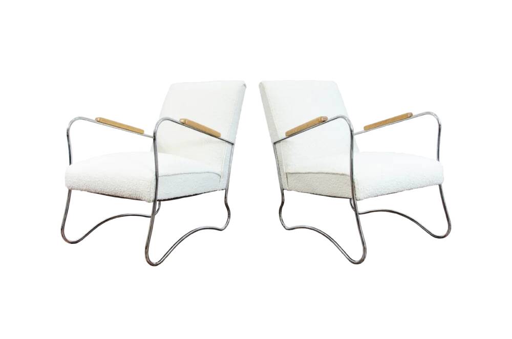 Fauteuils de style Bauhaus par FMW, années 1950, Pologne, ensemble de 2.