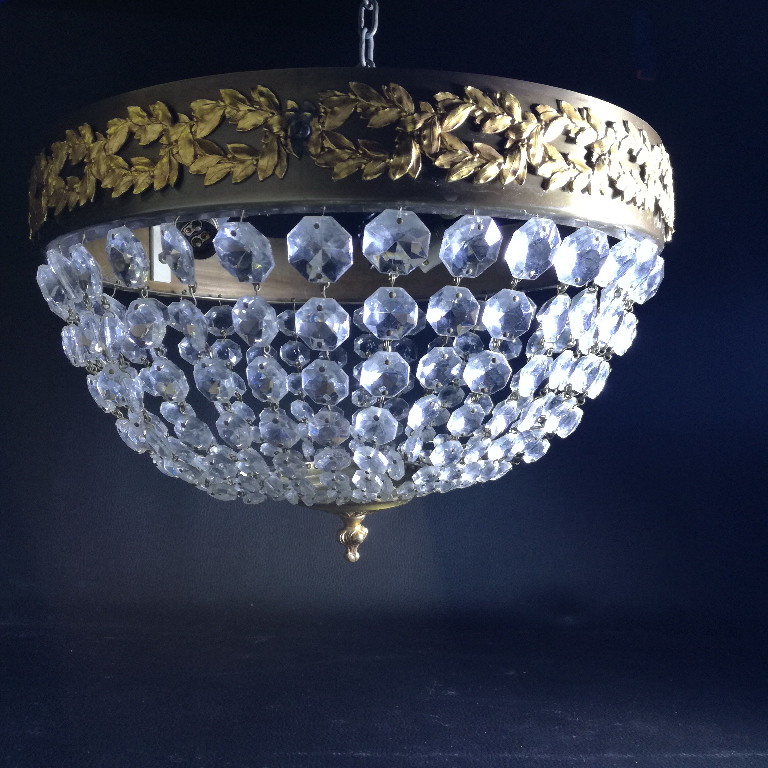 Louis XVI style tassel basket ceiling lamp