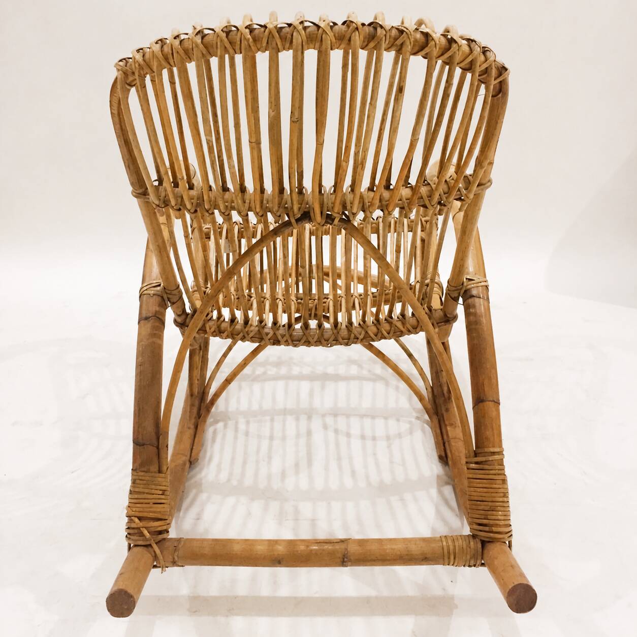 1960s rattan rocking chair