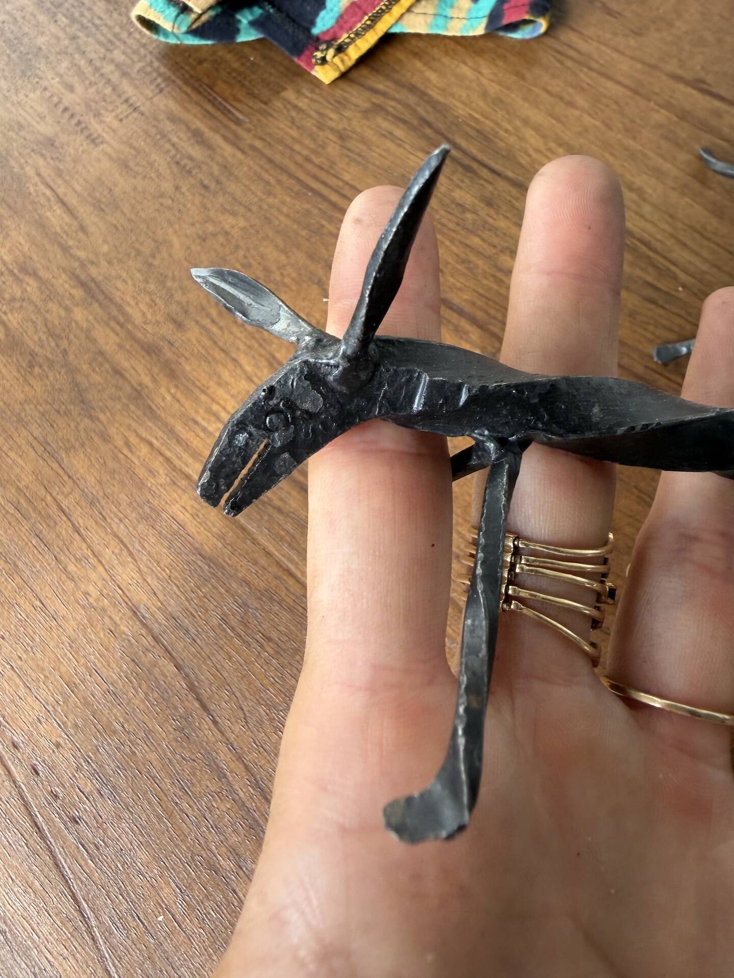 Brutalist zoomorphic knife rests