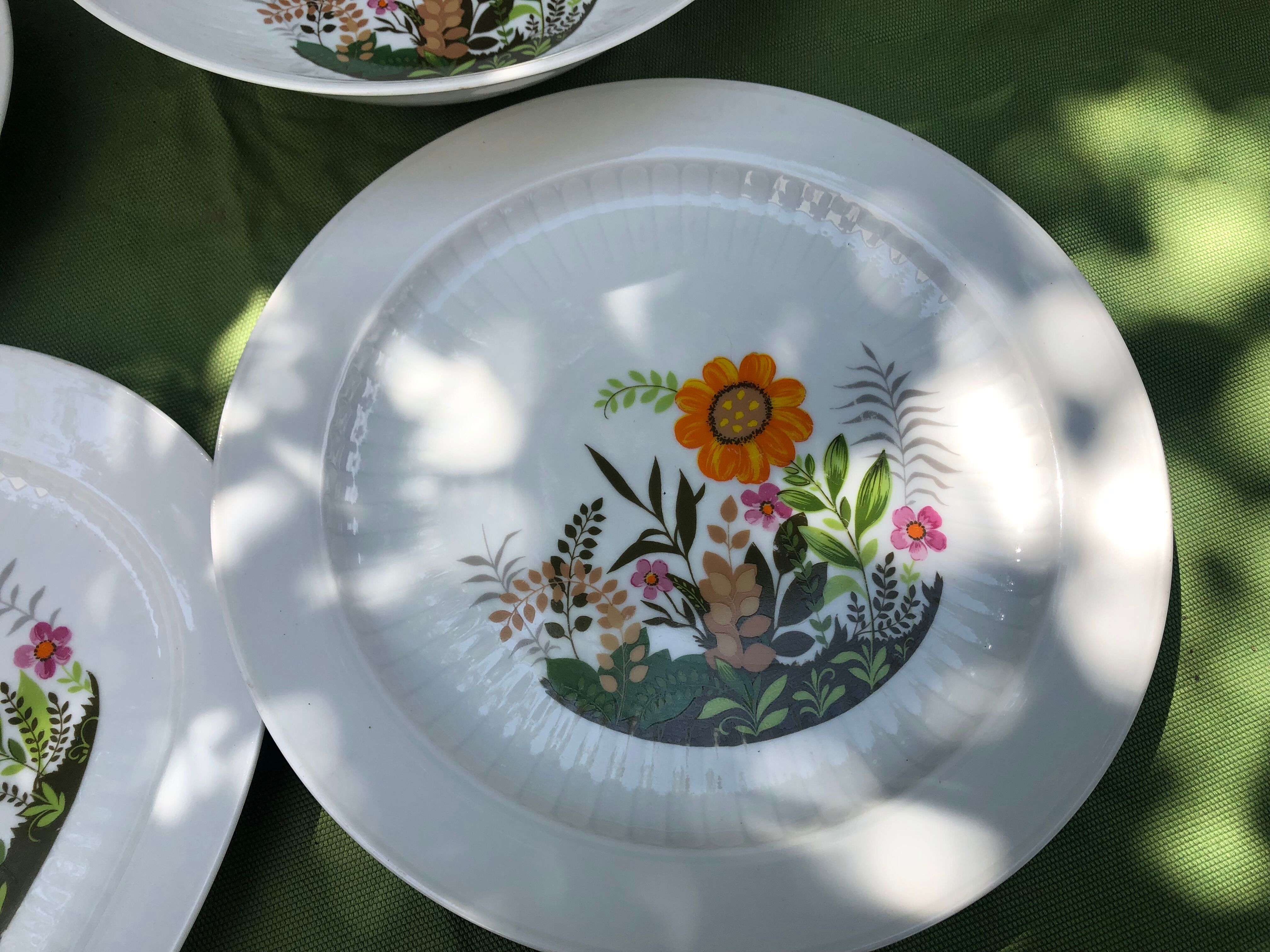 Saladier et 3 plats porcelaine Winterling Bavaria vintage
