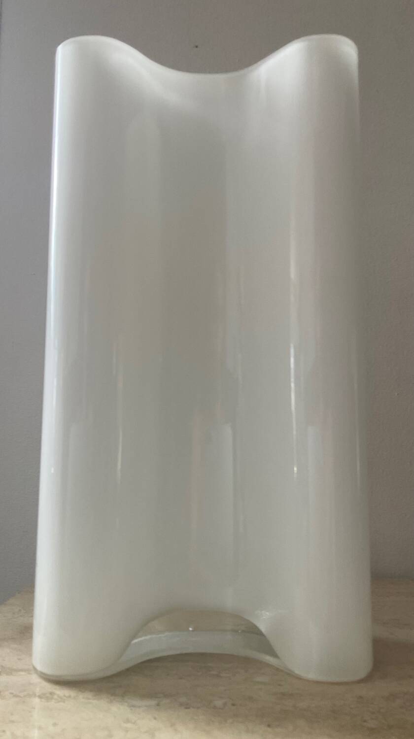 Vintage organic glass paste vase
