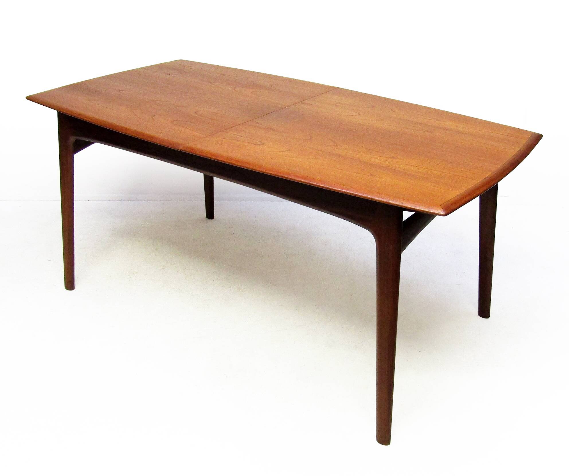 Narrow 1960s Danish Extending Table In Teak By Arne Hovmand Olsen