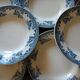 Lot 7 soup plates blue