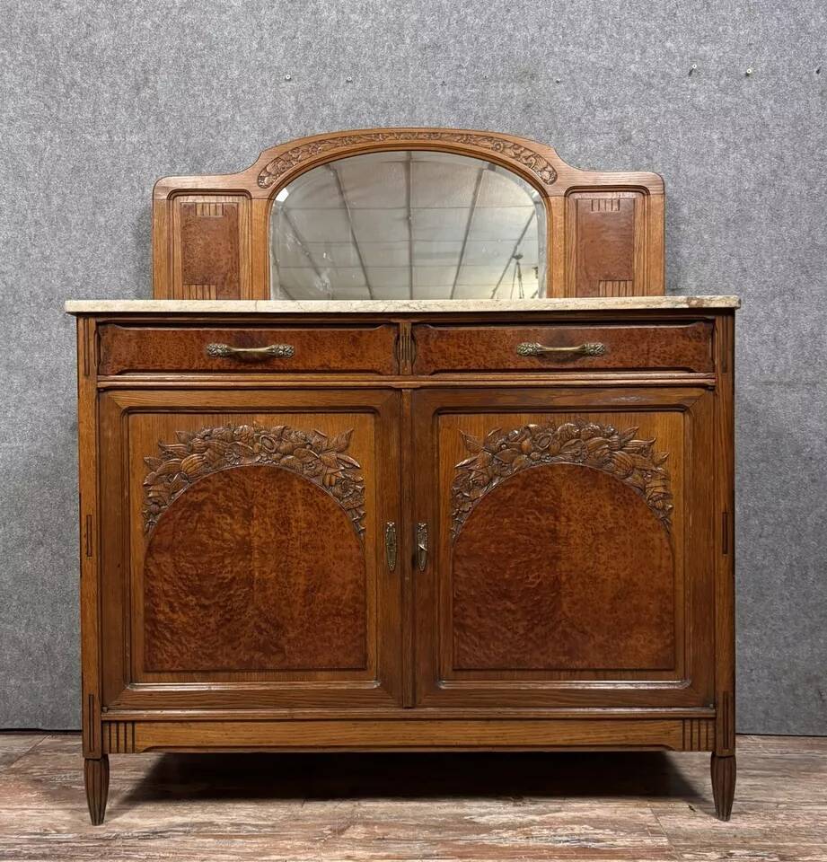 Art Nouveau period burl sideboard circa 1900