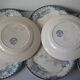 Lot of 8 old large Dépôt E. Bourgeois Paris earthenware plates 23 cm