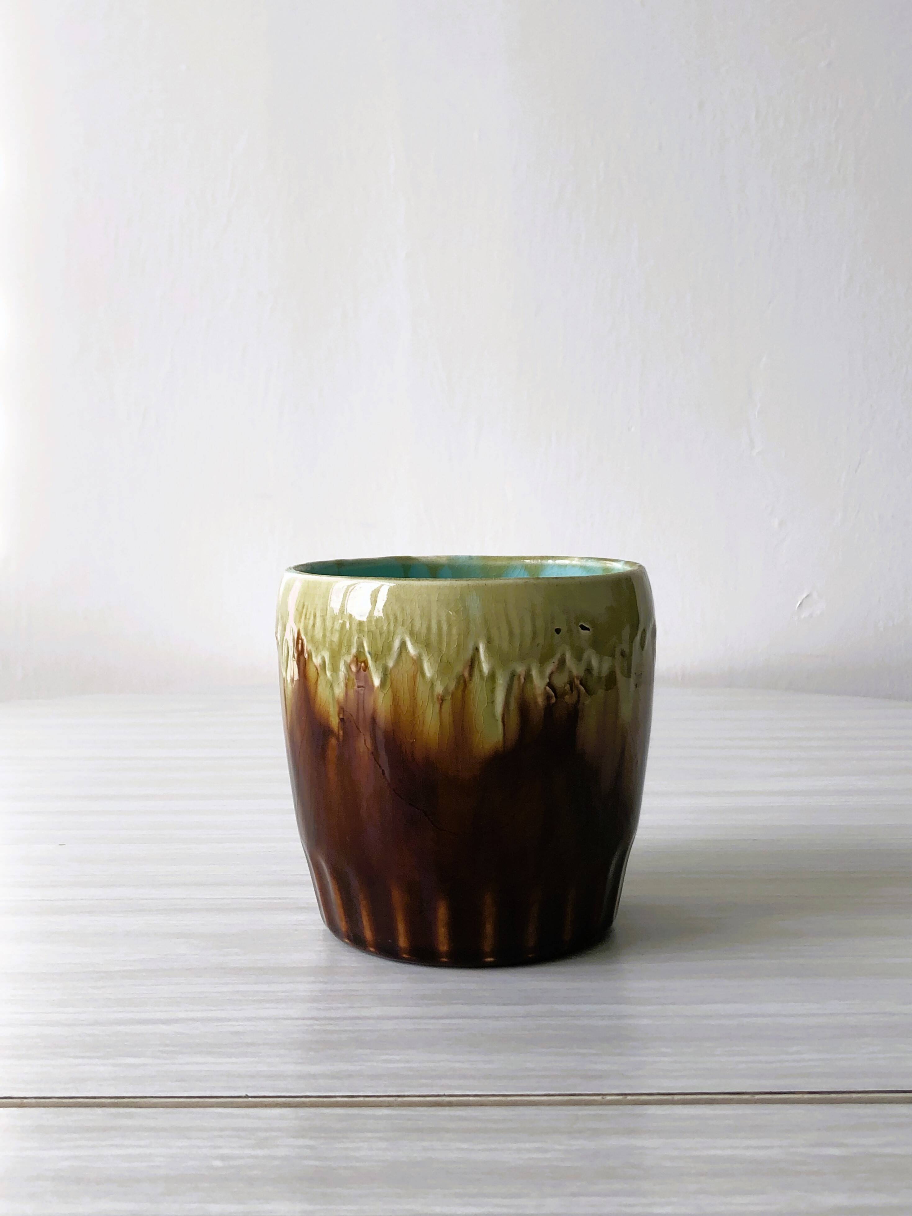 Cache pot - earthenware vase Orchies France