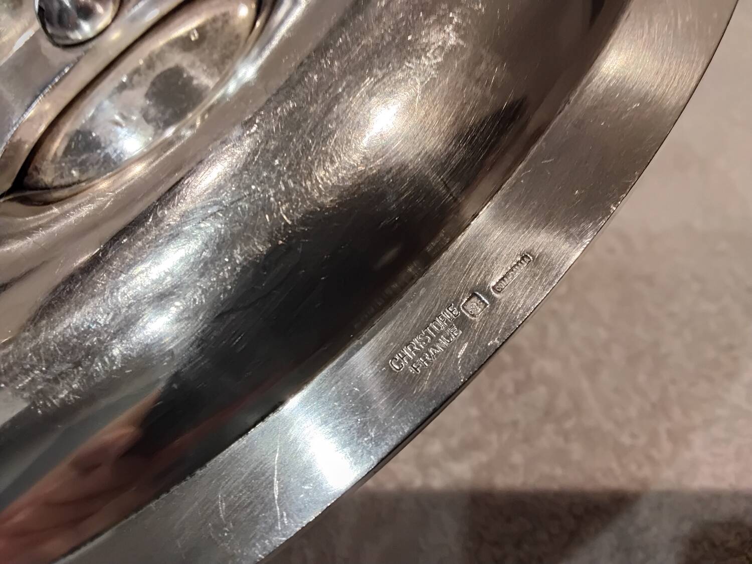 Beautiful silver-plated gravy boat by Christofle Malmaison, Eagle