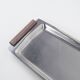 Plateau rectangulaire en acier inoxydable, design danois, années 1970, fabriqué au Danemark