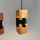 A pair of  Jo Hammerborg lamps for FOG & MØRUP model Kubus Denmark 1961