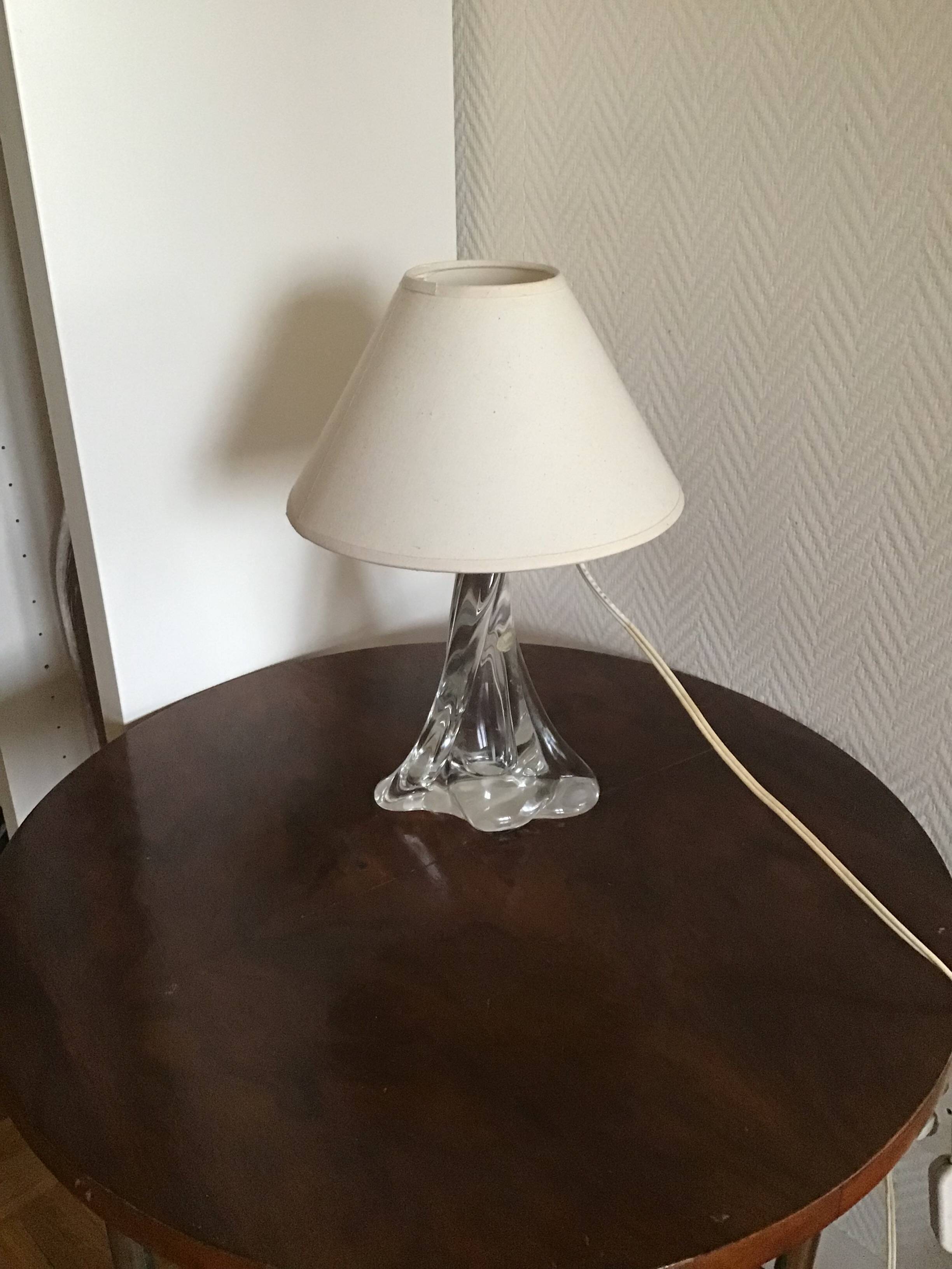 Crystal foot bedside lamp