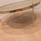Round golden mirrored retro coffee table