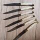 Vintage Box 6 Laguiole Table Knives Ivory Handles Gold Bolsters