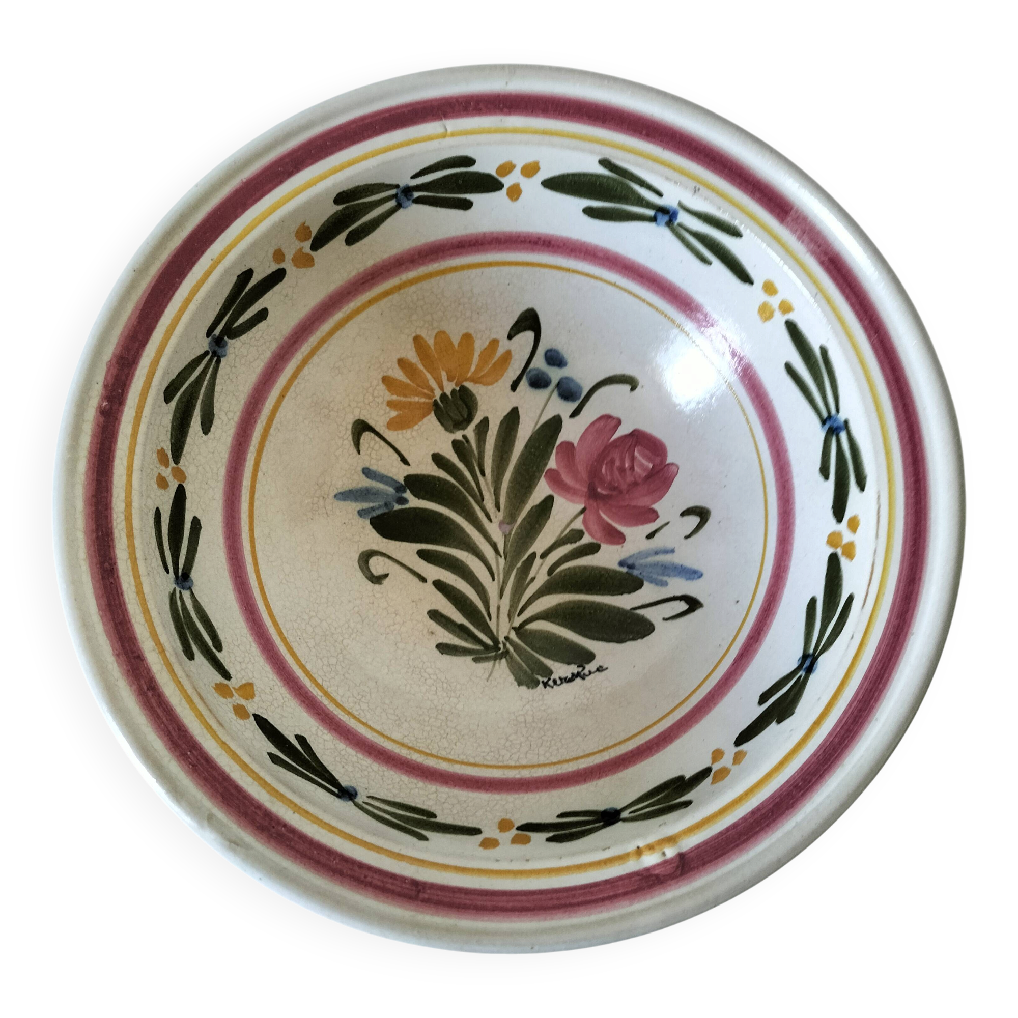 Small bowl Keraluc Quimper – hand-painted floral decoration