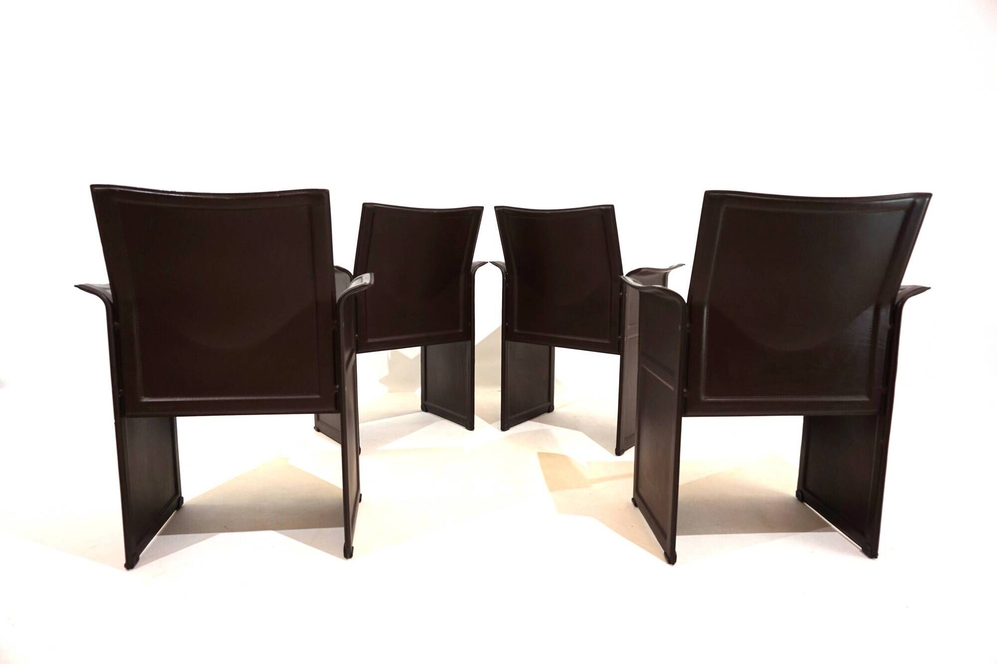 Set of 4 Matteo Grassi Korium dining/conference chairs by Tito Agnoli
